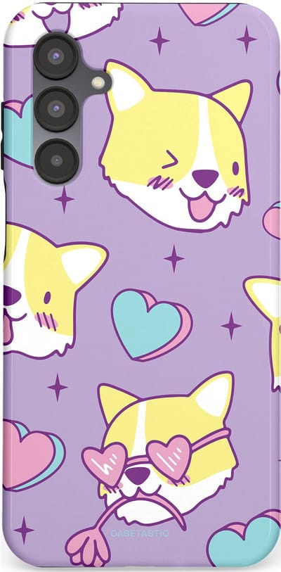Casetastic Hoesje Geschikt voor Samsung A16 - Stijlvolle Beschermende Duo-layer Case - Liefde is een Corgi