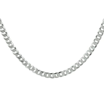 Zilver Gerhodineerd Gourmette 8-Zijdes Geslepen 4,3 mm 1337588