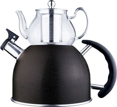 Ferveo Gaya Turkse Theepot Set - 0,8/2,5L - Zwart - Inductie