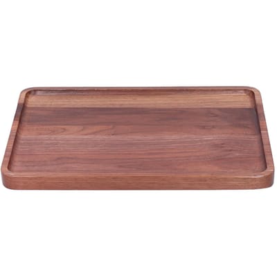 Walnoot Serveerschaal Vierkant Decoratie Fruit Voedsel Dessertbord Dienblad Houten BBQ Bord 34x23x2 brown