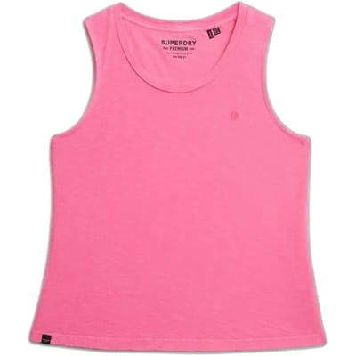 Superdry Scoop Neck Mouwloos T-shirt Roze 2XS Vrouw