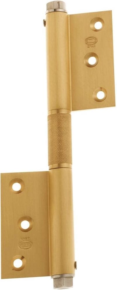 AMIG Veerscharnier Deurveer scharnier – 180 x 80 x 4mm - 40kg - Instelbare sluitkracht – Messing