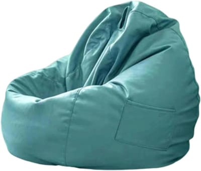 Zitzak Stoelhoes - Luie Bankhoes - Speelgoed Opbergen - Imitatieleren Stof - 100x110cm - Bruin