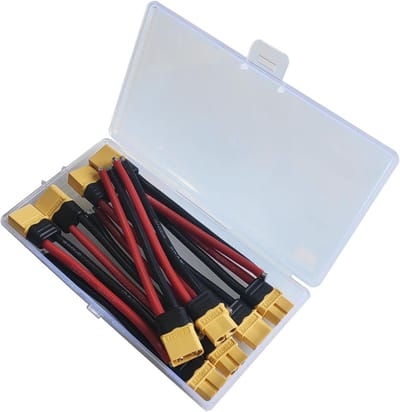 5 Paar XT60H Male en Female Connectoren met Siliconen Draad van 10 cm, 12AWG voor RC Lipo Batterijen en Speelgoed, Betrouwbare Verbindingen voor Modelbouw