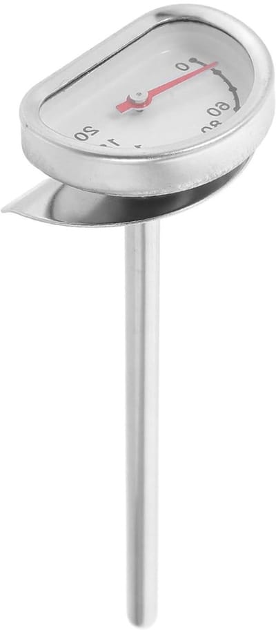 Frituurthermometer RVS - Olie thermometer Keuken - Nauwkeurig Frituren - Met Stabiele Standaard - 11 cm Lengte - Zilver