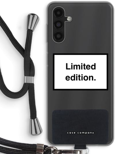 Case Company® - Hoesje met koord geschikt voor Samsung Galaxy A13 5G hoesje met Koord - Limited edition - Telefoonhoesje met Zwart Koord - Bescherming aan alle Kanten en Over de Schermrand