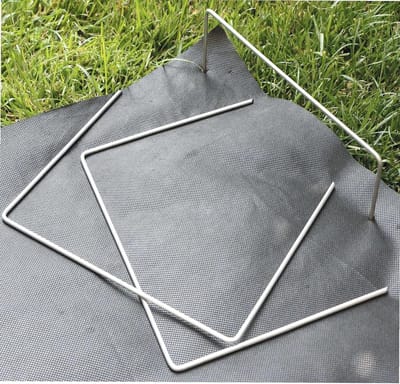 Nietjes Metaal - Tuinhaakjes Bevestigingshaken - Tuin Beveiligen - Gegalvaniseerd Metaal - 15 x 20 cm - Zilver