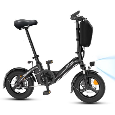 Bodywel T16 Pro 14  Opvouwbare Elektrische Fiets 360Wh Mini E-Bike Ondersteuning App zwart