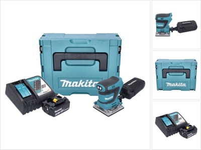 Makita DBO 484 RG1J accu-excentrische schuurmachine 18 V 112 x 102 mm + 1x accu 6,0 Ah + oplader + Makpac