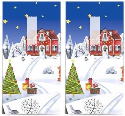 Papieren zakdoeken - Winterse tissues - Snelle verfrissing - Mooi kerstmotief - 20 stuks - Multicolor