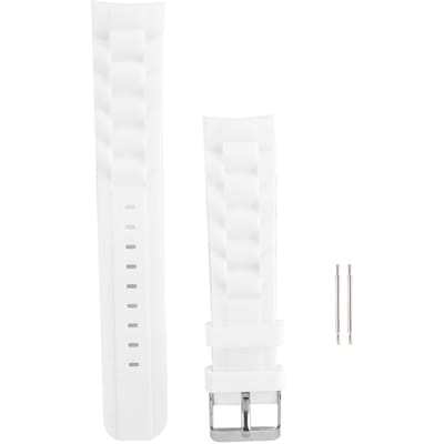 20mm Horlogeband Siliconen Gesp Horlogeband Vervangingsonderdeel AccessoireZwart wit