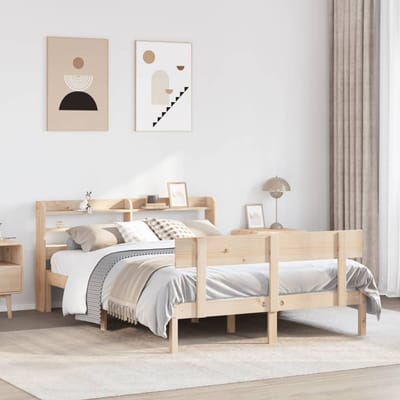 vidaXL - Bedframe - zonder - matras - massief - grenenhout - 160x200 - cm
