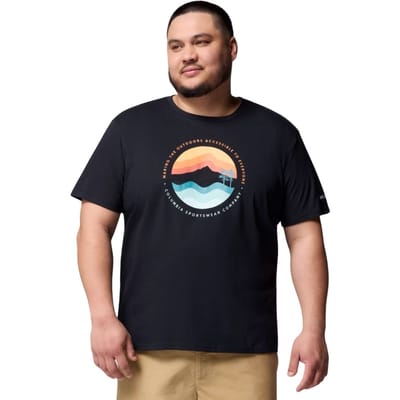 Columbia Path Lake II Graphic Tee, Mannen, Zwart, T-shirt, maat: XL