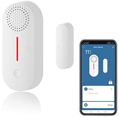 Draadloze WiFi Deursensor met Alarm - Veiligheid voor Thuis, Compatibel met Smart Assistants