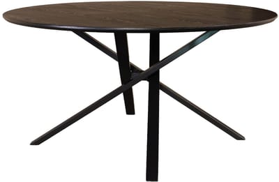 Eettafel rond Ronsi Antoinette zwart 150cm ronde tafel MDF eetkamertafel