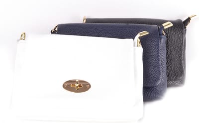 Giuliano lederen schoudertas Zoey - Wit - Dames - Made in Italy