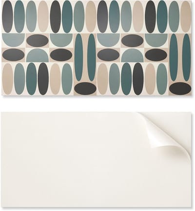 PVC-paneel met motief, eenvoudige decoratie voor de eetkamer, 100x50 cm, ovaalvormig patroon