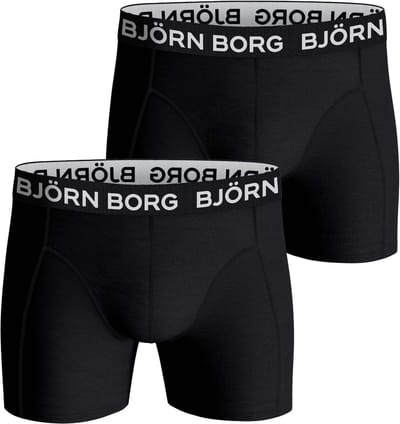 Björn Borg Cotton Stretch Boxershort Heren Zwart - 2 stuks - Heren onderbroeken - Boxer - Maat L