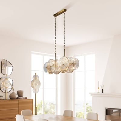 Searchlight Wagenwiel hanglamp, 10-lamps