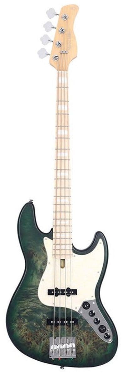 Sire V7 SR4/TGRS Marcus Miller Reissue swamp ash 4-snarige actieve basgitaar Transparent Green Satin