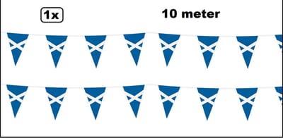 2x Vlaggenlijn Schotland 10 meter - Landen EK WK duits festival thema feest fun