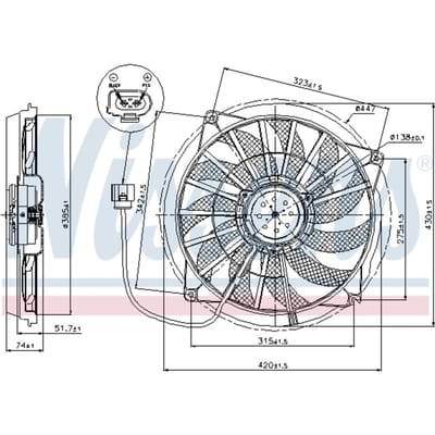Koelventilatorwiel, motorkoeling NISSENS 85637