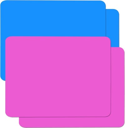 SnelShoppen - Silicone Resin Mats - 4 Stuks Silicone Placemats - Epoxy Resin - Non-Stick Coating - 40x30 cm - Kleurige en Duurzame Tafelbeschermer voo