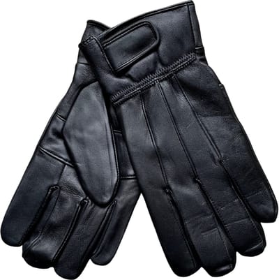 Leren handschoenen heren - Handschoenen heren winter- Klittenband - Maat XL