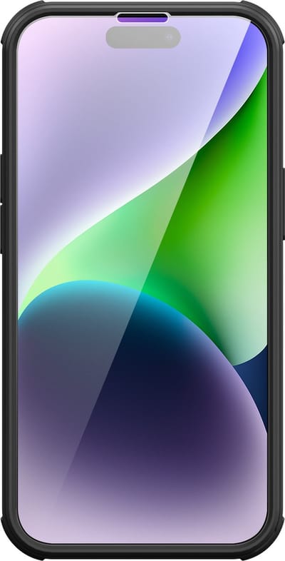 Valenta - Bumper Hoesje - iPhone 15 - Full Cover - Tempered Glass - Zwart