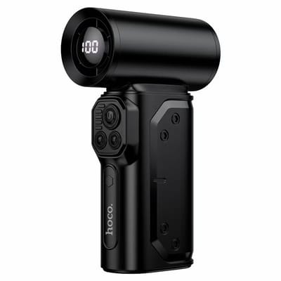 Air Duster & Ventilator - Draagbaar & Draadloos - 130.000 RPM - Oplaadbaar 8000 mAh - Luchtblazer - Blower - Inclusief 3 Opzetstukken - Zwart