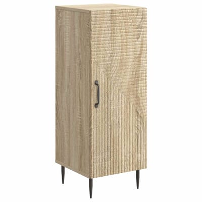 vidaXL - Dressoir - Sonoma - Eiken - 33 - x - 34,5 - x - 89,5 - cm - Bewerkt - hout