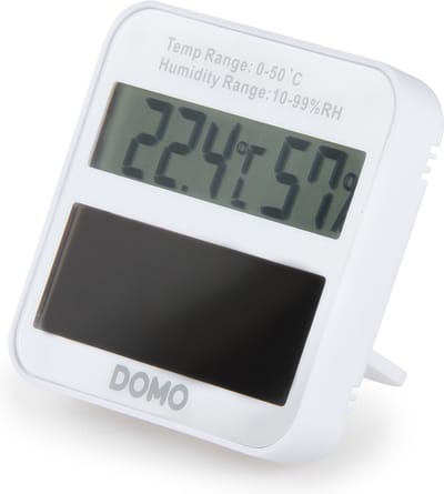 DOMO DO3101 Hygrometer - Weerstation - Luchtvochtigheidsmeter - Thermometer voor Binnen - Wit