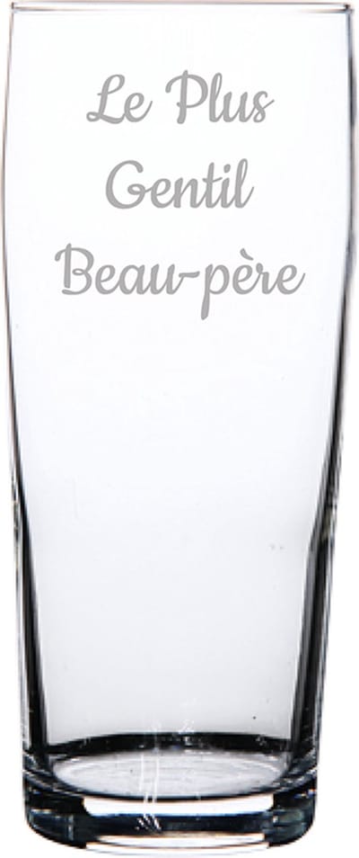 Bierfluitje gegraveerd - 19cl - Le Plus Gentil Beau-père