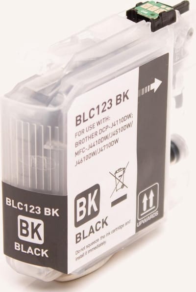 Inkmaster Huismerk Premium cartidge voor Brother LC 121 LC 123 BK XL Zwart Brother DCP-J132W, DCP-J172W, DCP-J152W, DCP-J552DW, DCP-J752DW, DCP-J4110DW, MFC-J4410DW, MFC-J4510DW, MFC-J4610DW, MFC-J470DW, MFC-J4710DW, MFC-J650DW