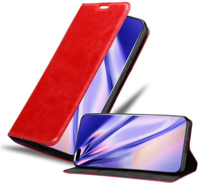 Cadorabo Hoesje geschikt voor Huawei P40 PRO / P40 PRO+ in APPEL ROOD - Beschermhoes met magnetische sluiting, standfunctie en kaartvakje Book Case Cover Etui
