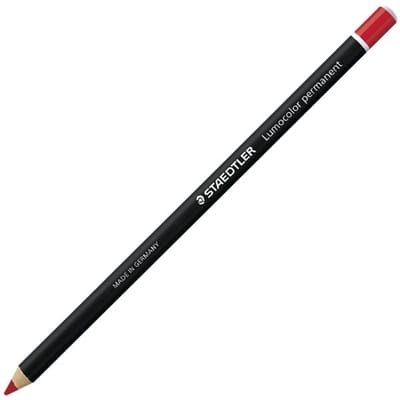 Staedtler Glasochrom Rode Waterdichte Potlood voor Diverse Oppervlakken