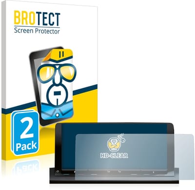 BROTECT - Screenprotector voor Volkswagen Caddy 5 Discover Media 10" - Folie Beschermfolie transparant 2 Stuks
