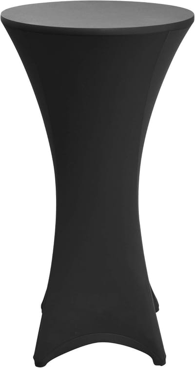 Zwarte Stretch Statafelhoes Ø 60-65 cm - Wasbaar, Antislip en Kreukvrij