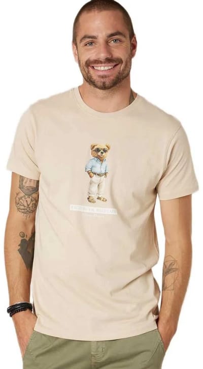 Deeluxe Richbear T-shirt Met Korte Mouwen Beige L Man