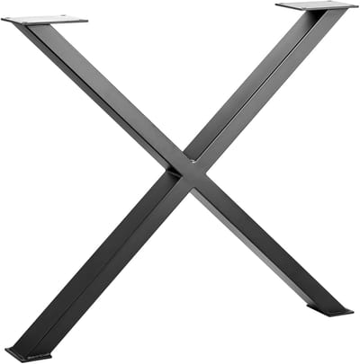 Tafelonderstel X-Form zwart mat Profiel 80 x 40 mm Hoogte: 710 mm Diepte: 820 mm Tafelonderstel Bankonderstel inustriele design van SOTECH