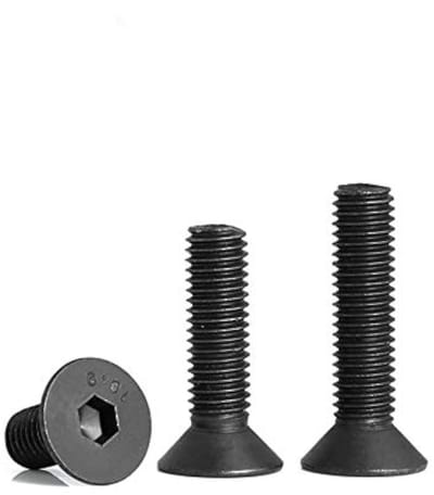 Dailygoods- Verzonken Schroeven Zeskantig - 20 Stuks - M6 x 20 mm - Bevestigingsschroeven - Zwarte Schroeven - Diverse Schroeflengtes