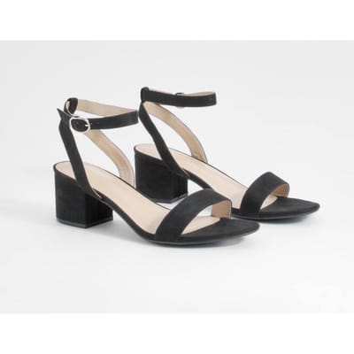 boohoo Dames Brede Pasvorm, Lage Block, Nagenoeg Onzichtbare Hakken | Black | Maat: 3