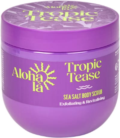 Aloha la Zeezoutscrub Tropic Tease - 1x 500g | Sea Salt Body Scrub - Exfoliërend & Revitaliserend | Tropische Lichaamsscrub