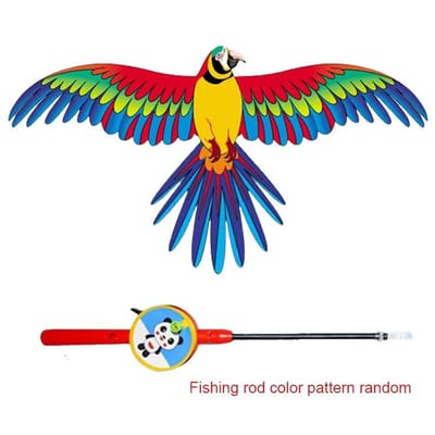 Mini Vishengel Vlieger voor Kinderen Levendige Vlinder Zwaluw Papegaai Makkelijk te Vliegen Goudvis Vliegers Peuter Buiten Strand Park Beginner