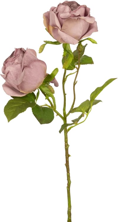 Easyplants | Kunstroos Deluxe 55 cm paars | Zijde | Nepbloemen | paars | Onderhoudsvrij | Kant-en-klaar