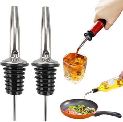 Finnacle - Premium RVS Schenktuit - 2 stuks - Ideaal voor Wijn, Flessen, Cocktails - en Olijfolie
