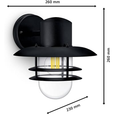 Philips Inyma wandlamp - zwart - E27
