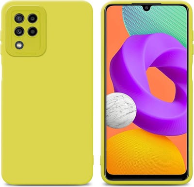 Cadorabo Hoesje geschikt voor Samsung Galaxy M22 / M32 4G in FLUID GEEL - Beschermhoes gemaakt van flexibel TPU silicone Cover Fluid Case