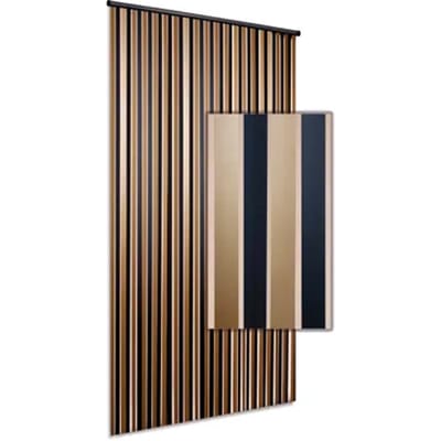DEGOR - Vliegengordijn/deurgordijn Linten High Quality - goud/zwart - 90x220cm