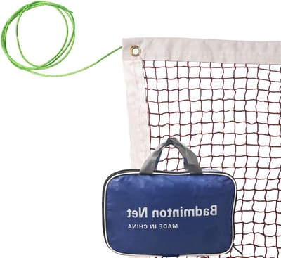 Vouwbaar Badmintonnet 610 x 76 cm met Draad, Ideaal voor Kinderen, Binnen, School, Strand en Zwembad, Perfect voor Sport en Spel